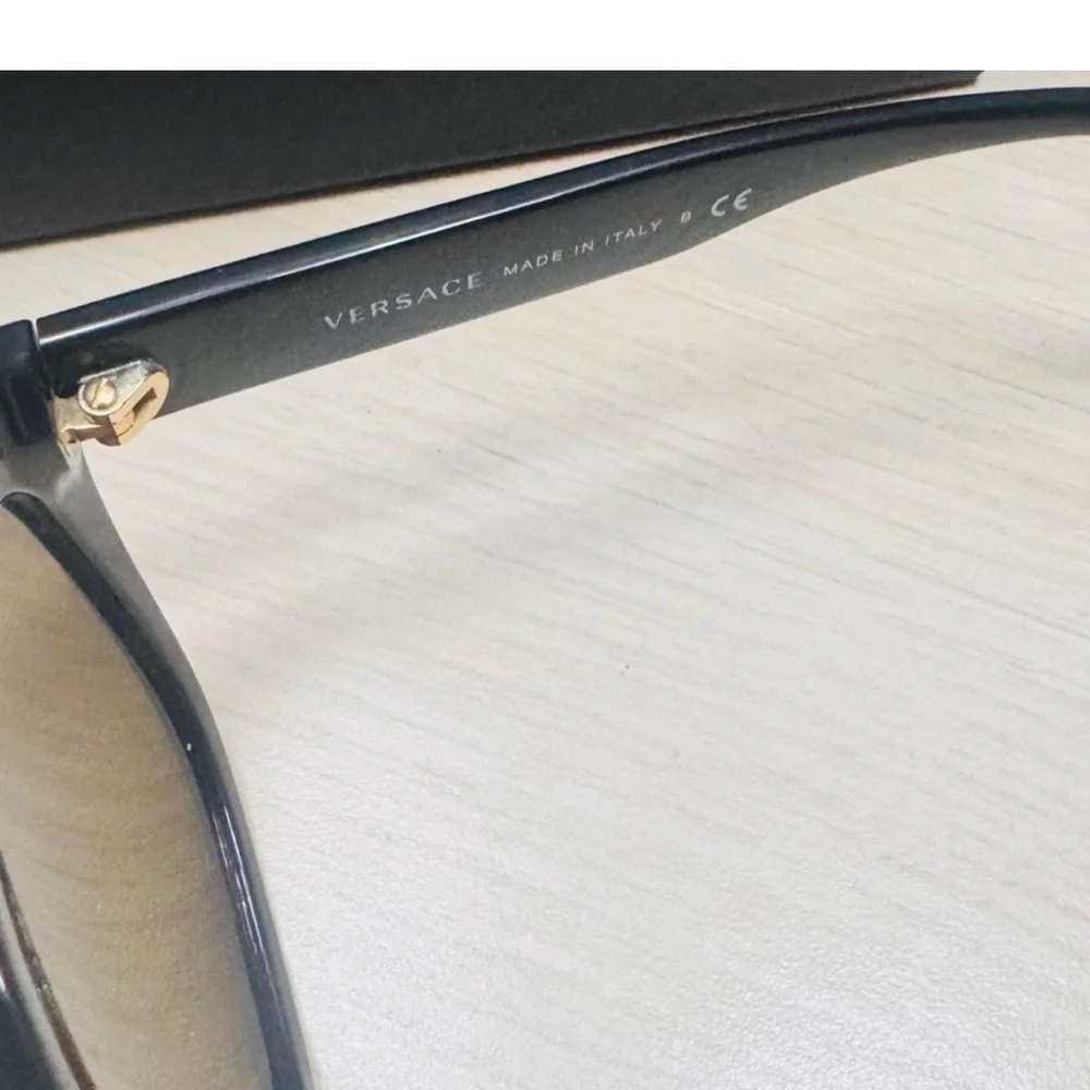 Versace Gold Medusa Head Butterfly Sunglasses, Plum Lens, 56/18/140 - Picture 11 of 16